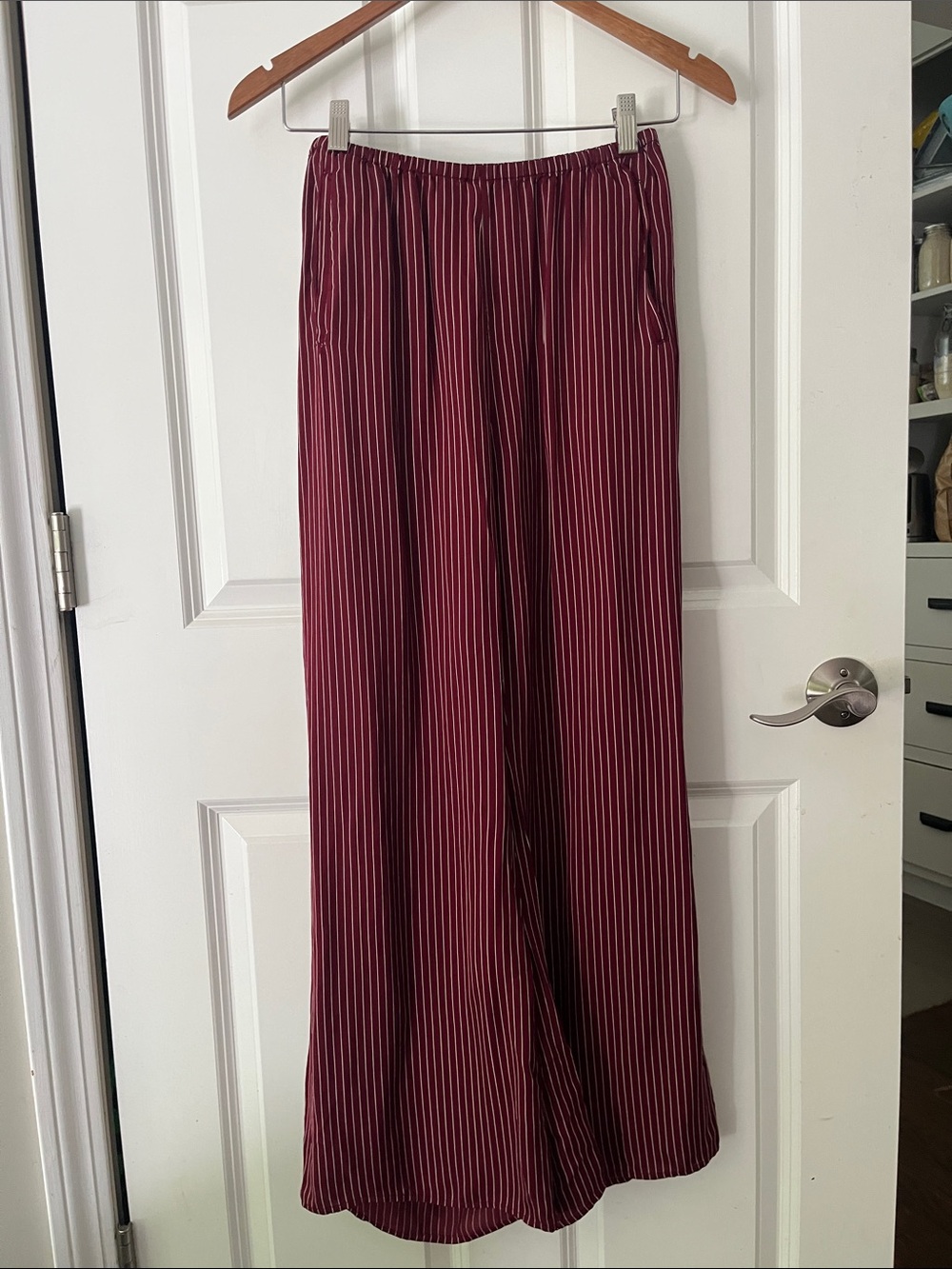 NWOT J. Crew Cosmo pant in stripe Inky Burgundy Sz XS - Picture 4 of 7